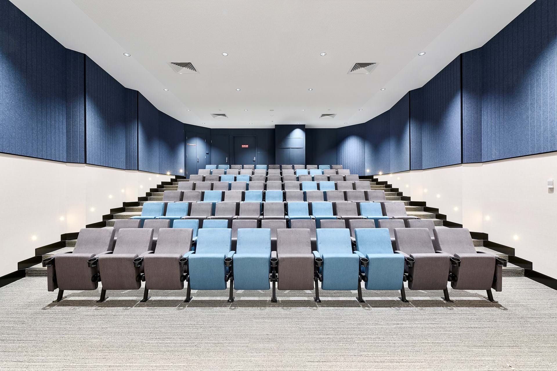 Fixed auditorium seating at Grace Vaughan House, Western Australia