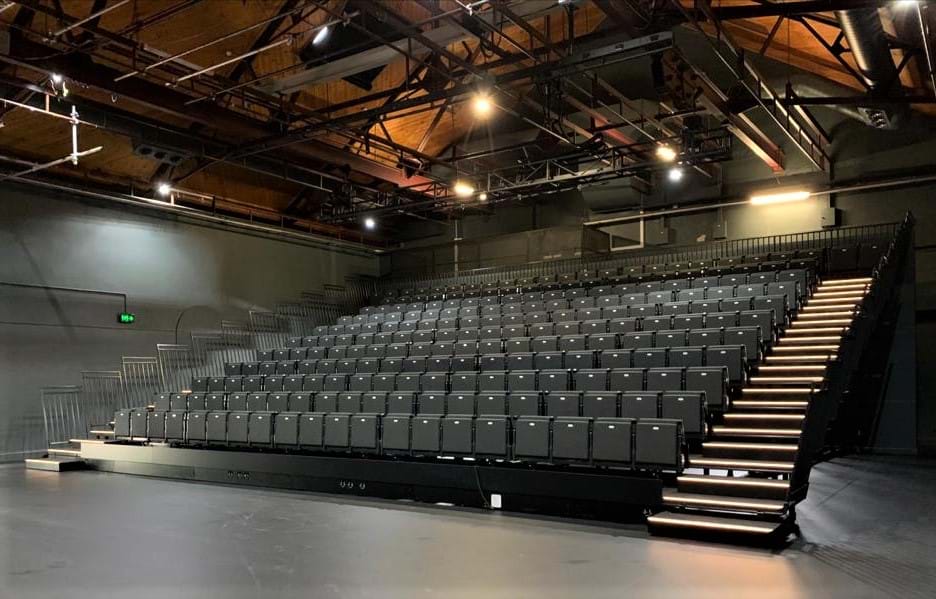 Profurn retractable public seating at Gasworks Arts Park, Victoria
