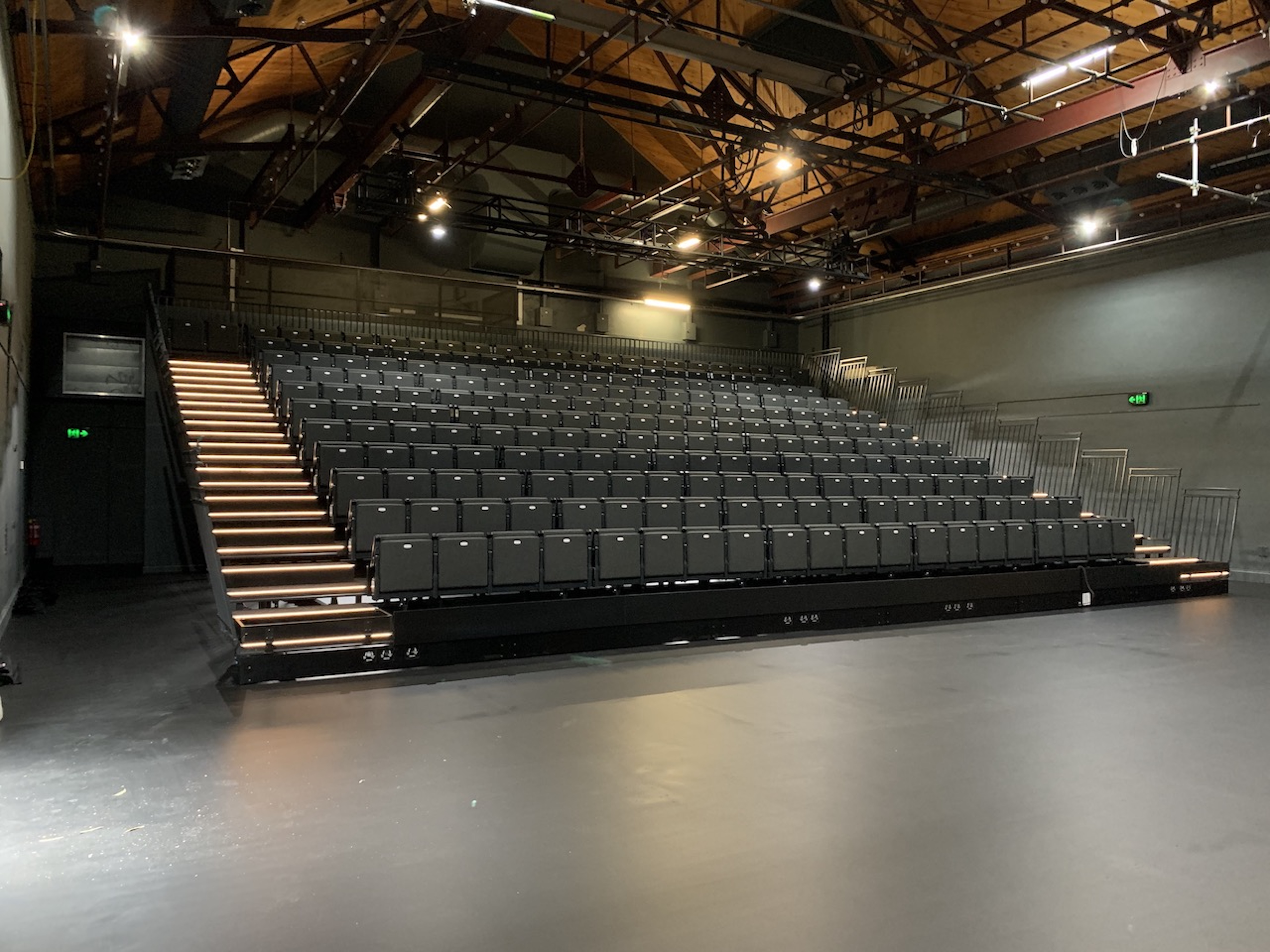 Profurn's retractable public seating at Gasworks Arts Park