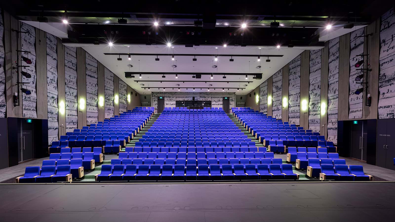 Lecture theatre seating at Alexander Theatre, Monash University