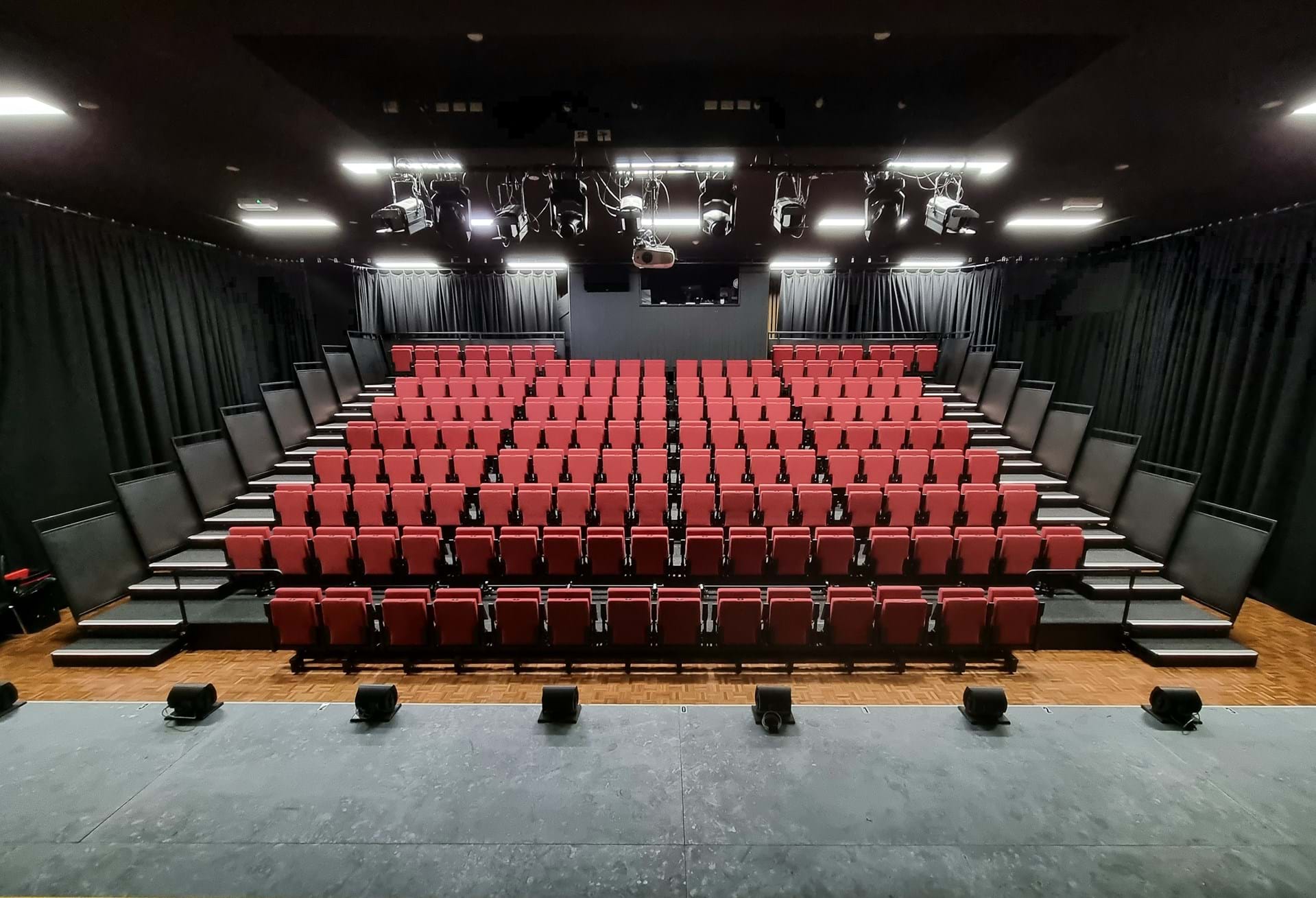 Profurn's retractable seating installation at Knox Community Arts Centre